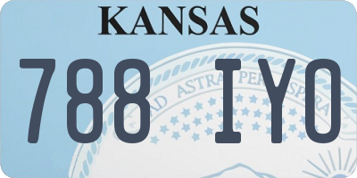 KS license plate 788IYO