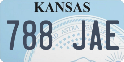KS license plate 788JAE