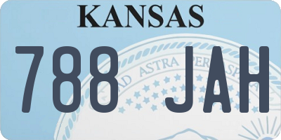 KS license plate 788JAH