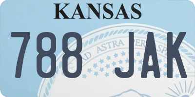 KS license plate 788JAK