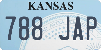 KS license plate 788JAP