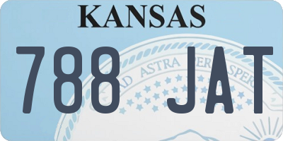 KS license plate 788JAT