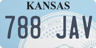 KS license plate 788JAV