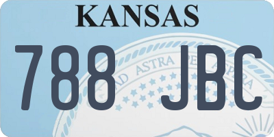 KS license plate 788JBC