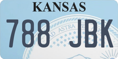 KS license plate 788JBK