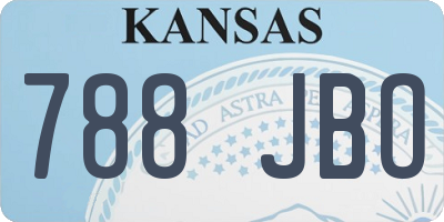 KS license plate 788JBO