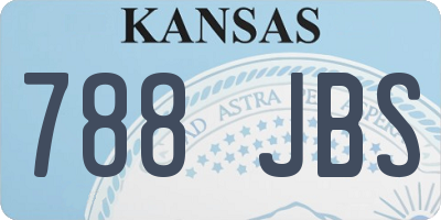 KS license plate 788JBS