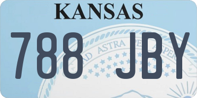 KS license plate 788JBY