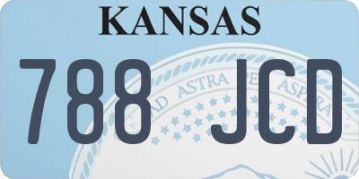 KS license plate 788JCD