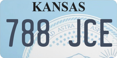 KS license plate 788JCE