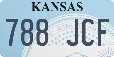 KS license plate 788JCF