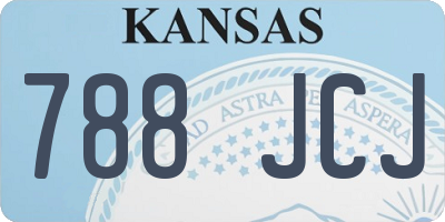 KS license plate 788JCJ