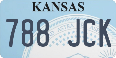 KS license plate 788JCK