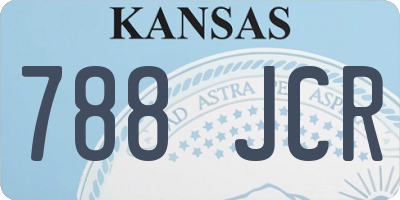 KS license plate 788JCR