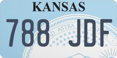 KS license plate 788JDF