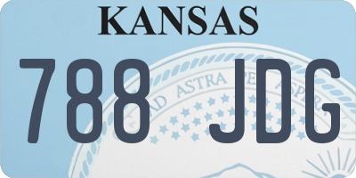 KS license plate 788JDG