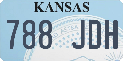 KS license plate 788JDH