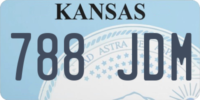 KS license plate 788JDM