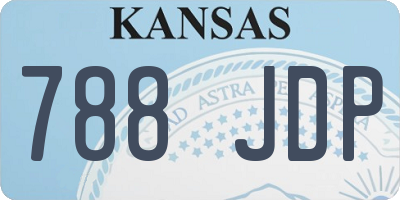 KS license plate 788JDP