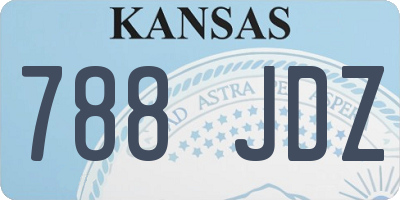 KS license plate 788JDZ
