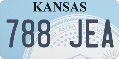 KS license plate 788JEA