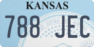 KS license plate 788JEC