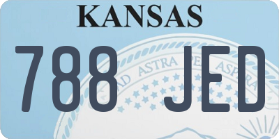 KS license plate 788JED
