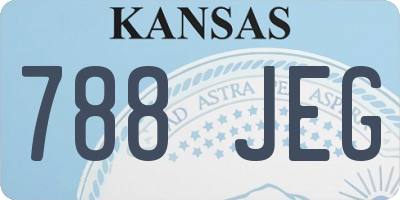 KS license plate 788JEG