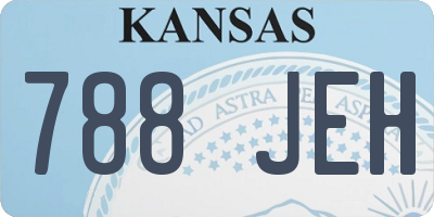 KS license plate 788JEH