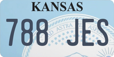 KS license plate 788JES