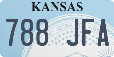 KS license plate 788JFA