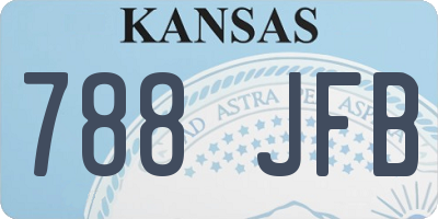 KS license plate 788JFB