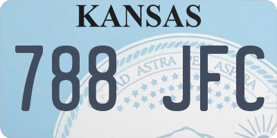 KS license plate 788JFC