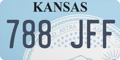 KS license plate 788JFF