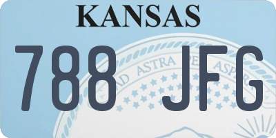 KS license plate 788JFG