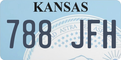 KS license plate 788JFH