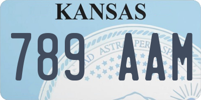 KS license plate 789AAM