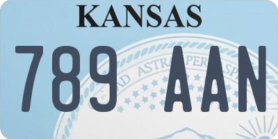 KS license plate 789AAN