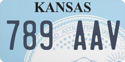 KS license plate 789AAV