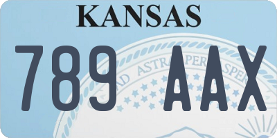 KS license plate 789AAX