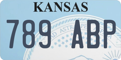 KS license plate 789ABP