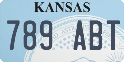 KS license plate 789ABT