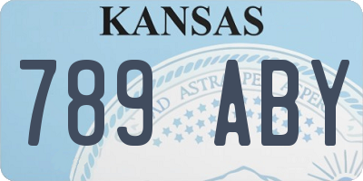 KS license plate 789ABY