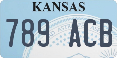 KS license plate 789ACB