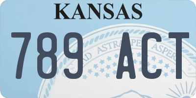 KS license plate 789ACT