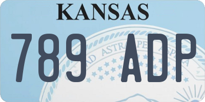 KS license plate 789ADP