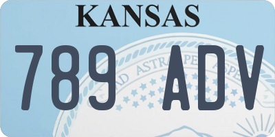 KS license plate 789ADV