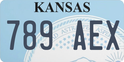 KS license plate 789AEX