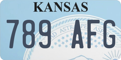 KS license plate 789AFG