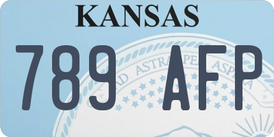 KS license plate 789AFP